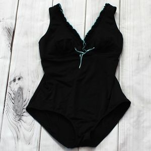 Cazimi Women's One Piece Black Bathing Suit